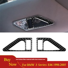 Carbon Fiber Interior Reading Panel Cover Sticker Trim For BMW 3 E46 1998-2005
