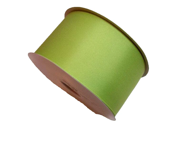 Green Grosgrain Ribbon 3 inches wide x 10 yards Schiff Kiwi Polyester Cheer B38 - Image 4 of 4