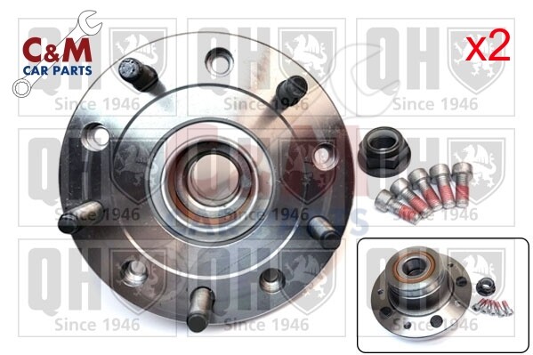 Rear Wheel Bearing Kit Pair for FORD TRANSIT CUSTOM from 2012 to 2022 - QH