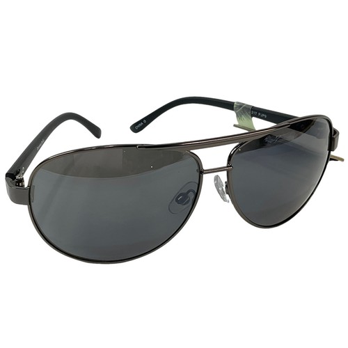 Panama Jack Sunglasses Aviator Skull Accent Black Metal Frame matte