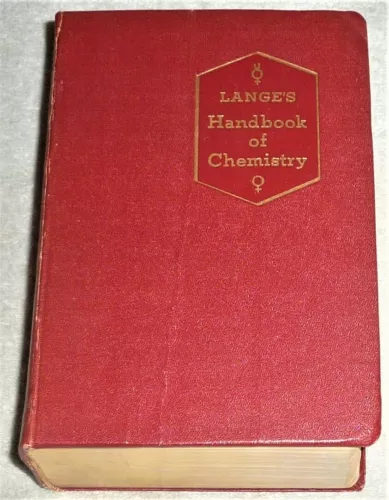 VINTAGE / HARDCOVER BOOK / LANGE'S HANDBOOK OF CHEMISTRY / 6th EDITION