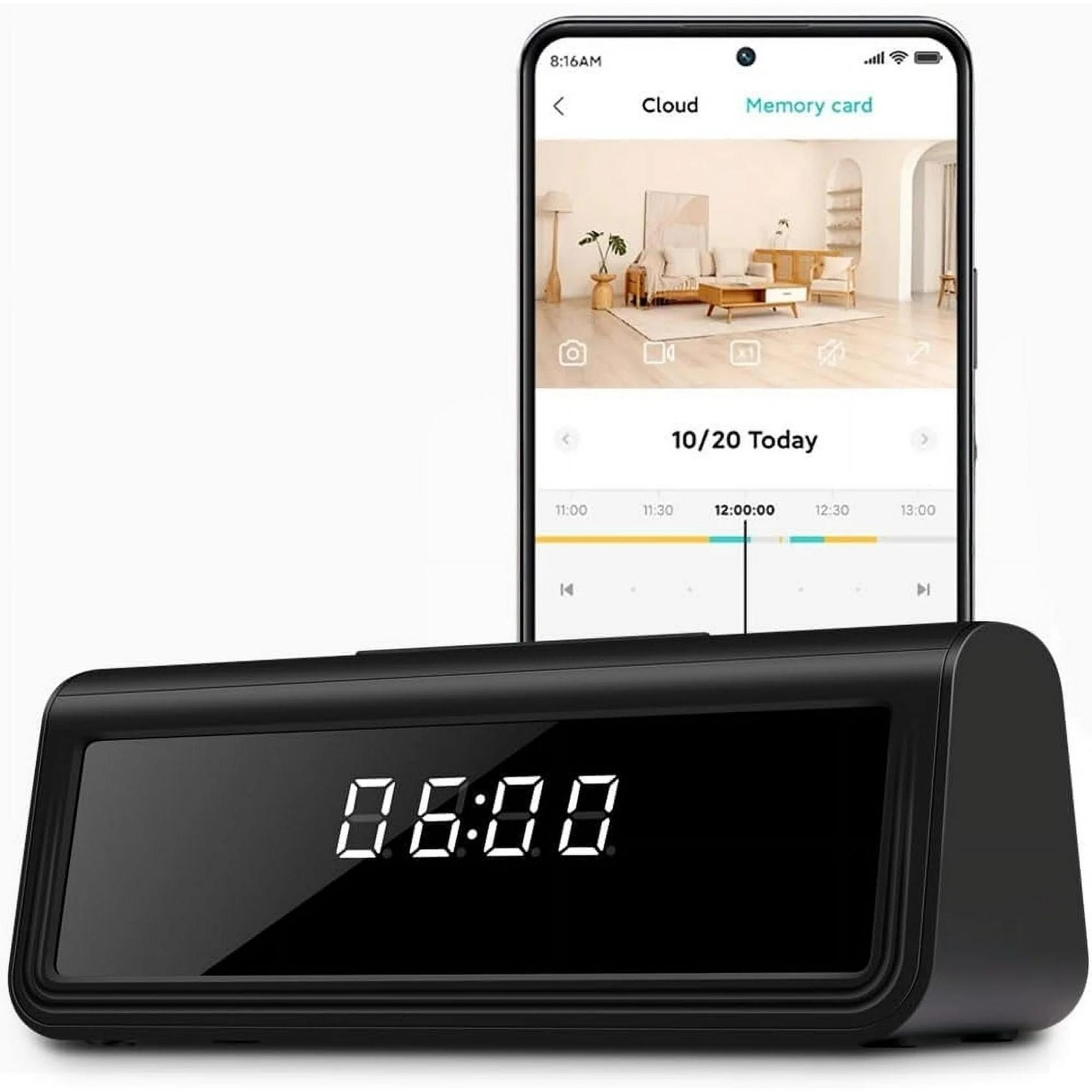 S L1600 4k wireless clock – size: medium home security device - real time alerts