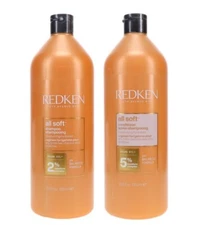 Redken All Soft Shampoo & Conditioner Set 33 oz Free Same Day Shipping
