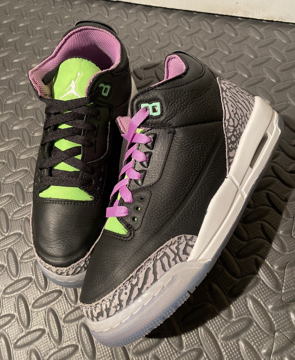 jordan 3 green and purple
