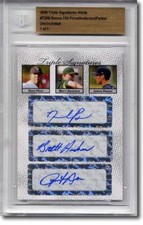 DAVID PRICE * Brett ANDERSON * Jarrod Parker Autograph Rookie Auto BGS 1/1