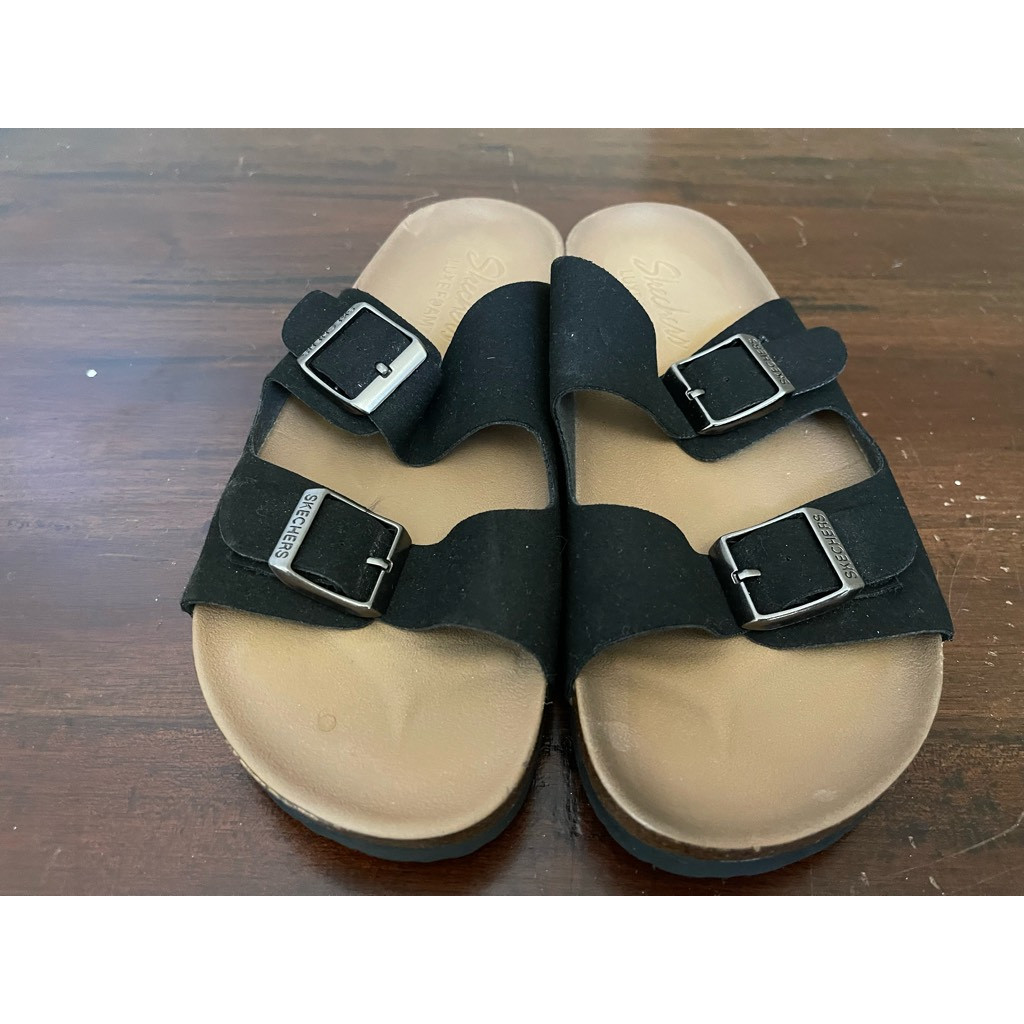 Skechers Womens Granola Slides Sandals Black Buckle L… Gem