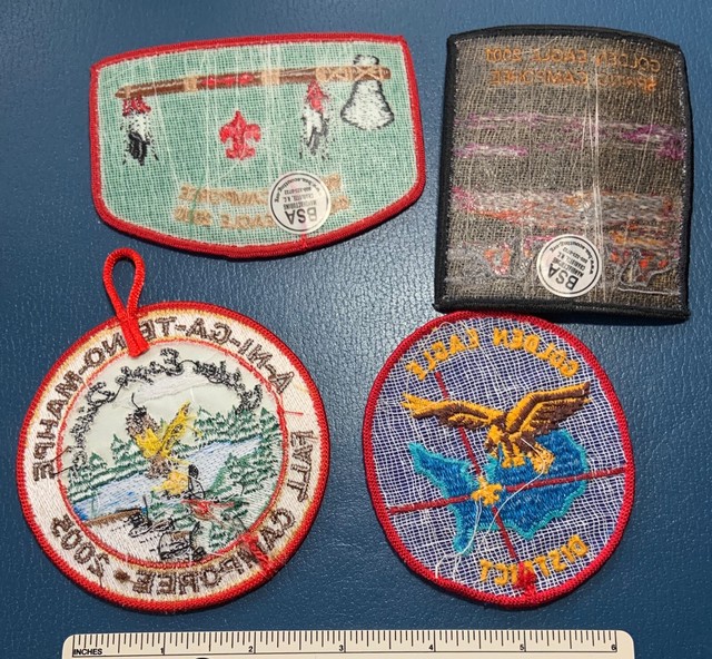 4 Vintage GOLDEN EAGLE DISTRICT Boy Scout Camporee PATCHES BSA Scouts