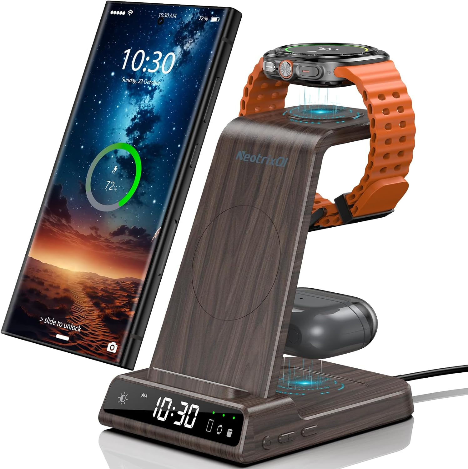 3-in-1 Wireless Charging Station for Samsung & Android Phones  -image