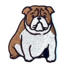Bulldog Iron On Embroidered Patch
