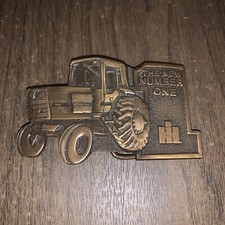 Vtg Tractor Case IH Farm Belt Buckle Patina Spec Cast International Harvester