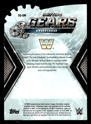 Undertaker 2025 Topps Chrome WWE Shifting Gears Die-Cut