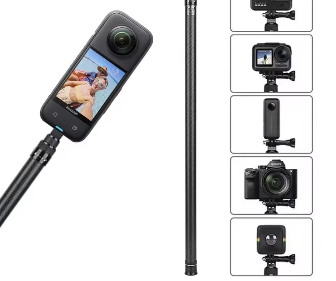 mantona - Treppiede con Testa per Fotocamere Altezza Max 151 cm Nero