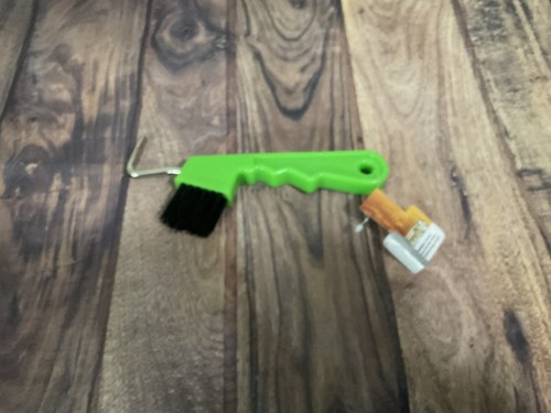 Tough 1 E-Z grip zoccolo pick più spazzola verde neon cavallo - Foto 2 di 12