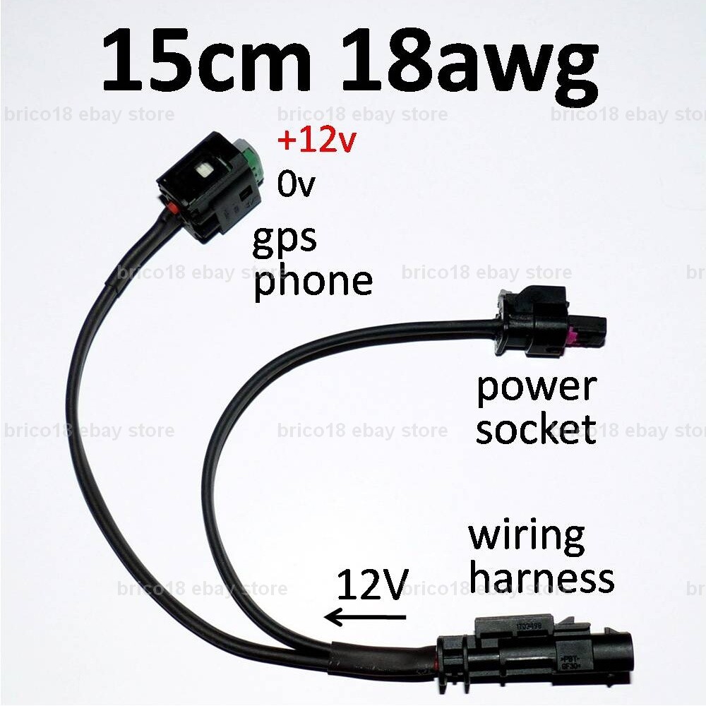 Câble adaptateur BMW de 15cm 18AWG pour prise moto GS F650 F700 F750 F800