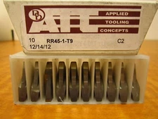 (10) D&D Applied Tooling Concepts RR45-1-T9 C2 Carbide Inserts NEW