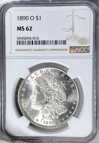 BU 1890-O Morgan Silver Dollar NGC MS62 Tougher Date! ZCNK