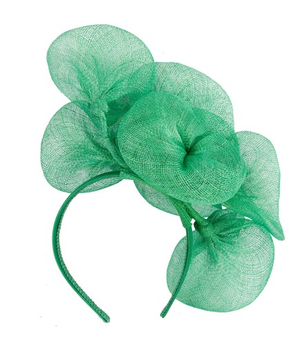 Green spring racing sinamay flowers fascinator by Max Alexander 100% AU Seller - Picture 4 of 5