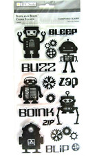 Robots Blips & Beeps Clear Stamp Set by TPC Studio 2009515 NEW!