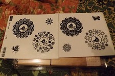 Stampin Up  FOUR SEASONS Wood Mount Stamp Set Christmas Holiday  NEW Retired