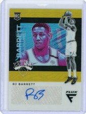 2019-20 Panini Chronicles Flux Gold Prizm Rookie Auto #FR-RJB RJ Barrett #03/10