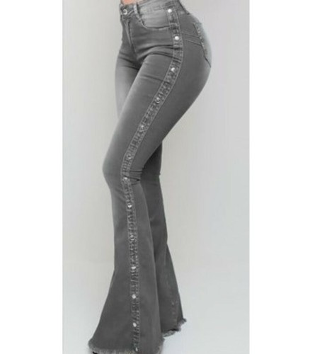 Women's Flare Long Jeans Bell Bottom Stretch Pants High Waist Denim Trousers - Picture 9 of 11