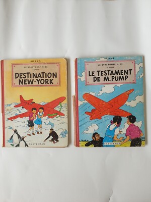 Herge: Le Testament de M Pump & Destination New York;  Jo Zette & Jocko