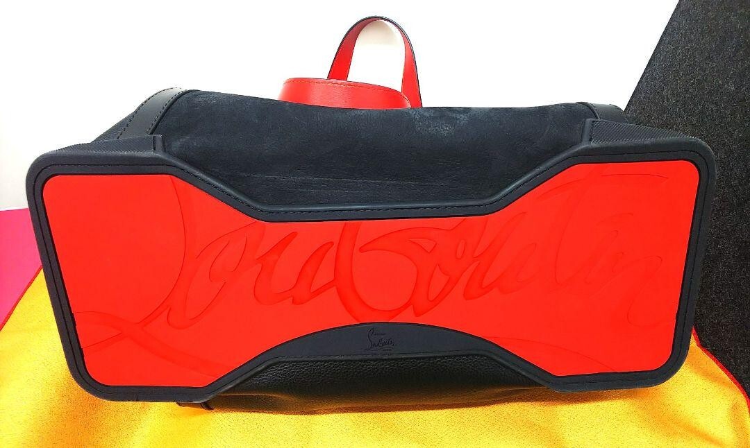 Christian Louboutin Tote Bag Damon Leather Black Men's Shoulder