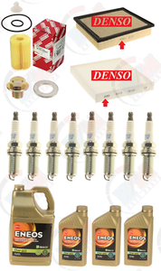 Tune Up Kit w/ 8QTS ENEOS 0W-20 fits 2014-2018 TOYOTA TUNDRA V8 4.6L