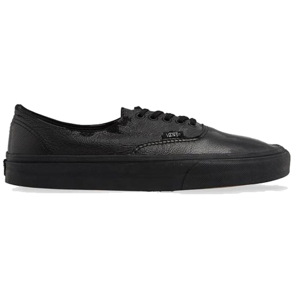 VANS レザー オーセンティック 27cm (希少) VANS AUTHENTIC オーセンティック レザー 革 オールブラック 27