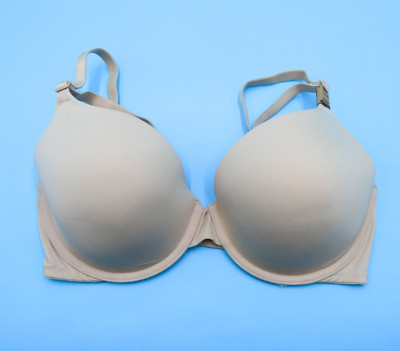 Victorias Secret Bra 32DD Wear Everywhere TShirt Lightly Lined Beige Lingerie