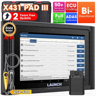 LAUNCH X431 PADIII PRO 5 Bidirectional Diagnostic Scanner Programming Key Coding