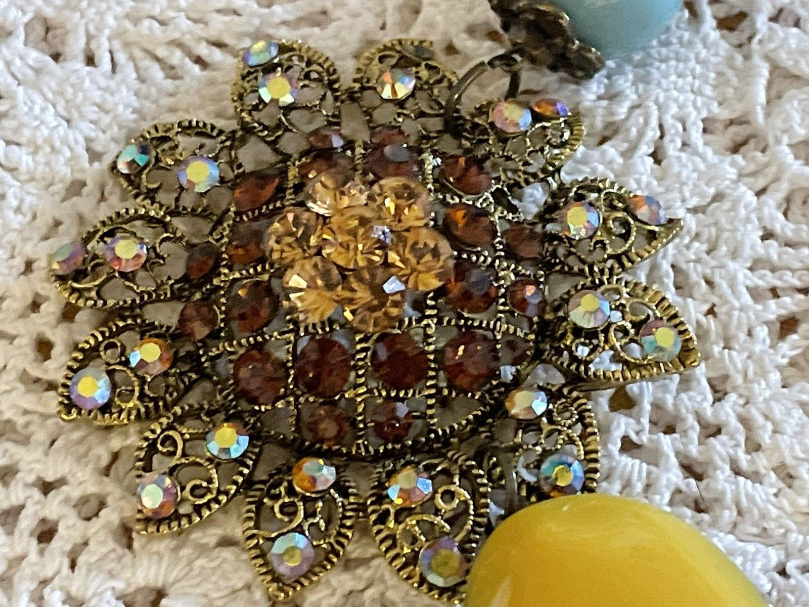 Plunder May Necklace Statement Chunky Rhinestone - image 3