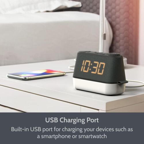 i-box MiniGlow Alarm Clock Radio With Night Light USB Charging Port LED Display - Picture 8 of 9