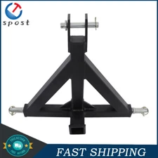 3 Point 2" Receiver Trailer Hitch Category 1 Tractor Tow Drawbar Heavy Duty