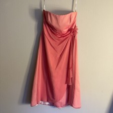 Vintage David's Bridal Dress Pink Sleeveless See Pics For Sizing But Fits Like L