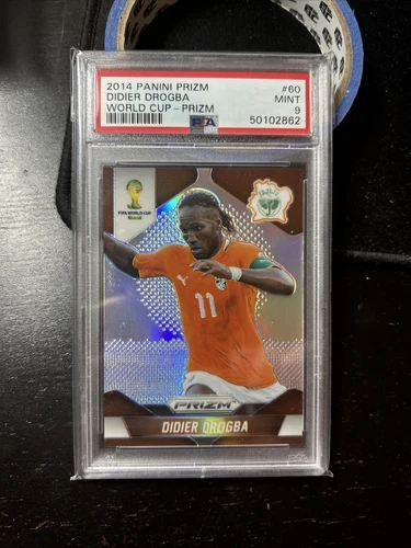 Didier Drogba, Panini Prizm World Cup 2014 Silver Prizm PSA 9 Z