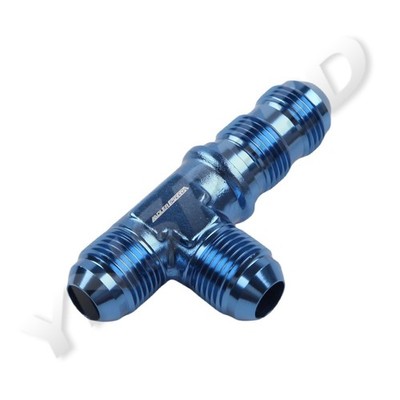 US SHIP -12AN x AN12 x 12AN Male Flare Bulkhead Tee T-piece Fitting Adapter Blue