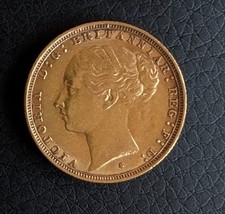 Rare 1886 S Gold Full Sovereign Queen Victoria Young Head Sydney Mint St George