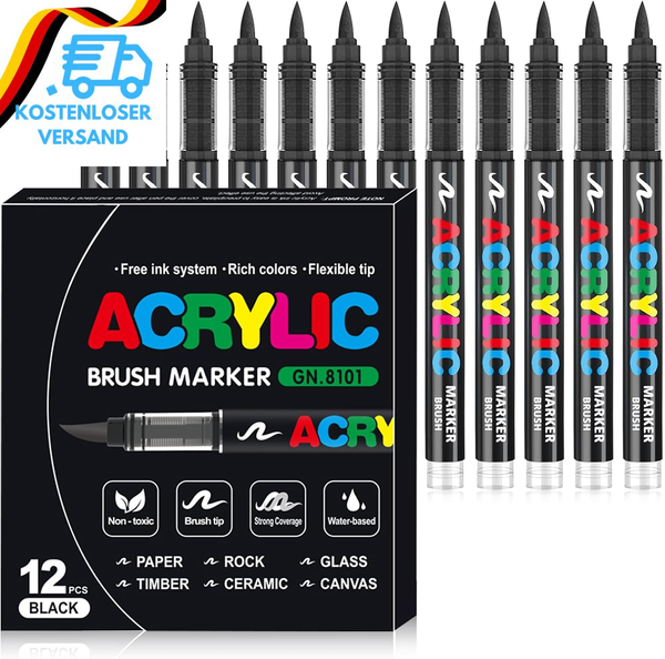 Acrylstifte FüR Steine Wasserfest, 1-5Mm Pinsel Acrylmarker, Acrylic Marker Set-image
