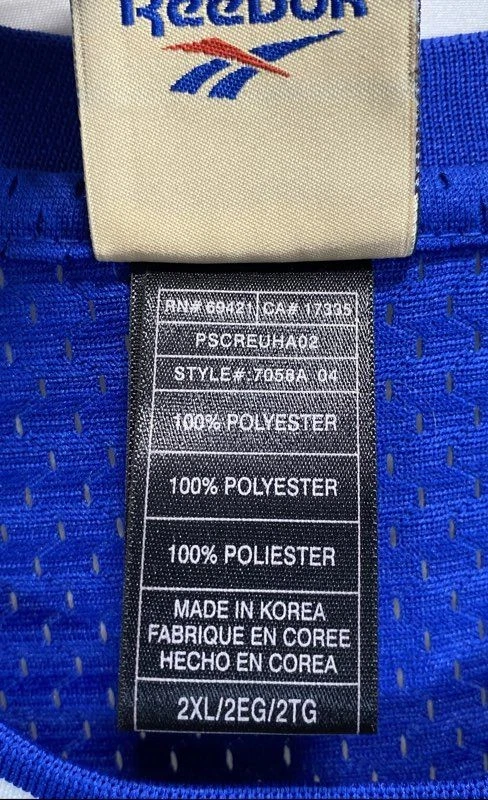 Camiseta atlética Reebok masculina azul Julius Erving Sixers tamanho 2XL - Imagem 4 de 4