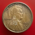 1916-S Fine Wood Grain Lincoln Wheat Cent Penny Semi-Key Date Fast Shipping 858