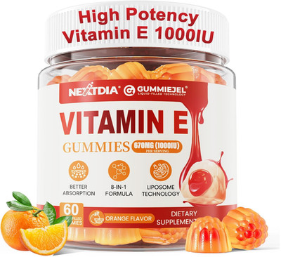 Liposomal Vitamin E Gummies 1000IU - Natural Forms of Vitamin E, with Mixed Toco