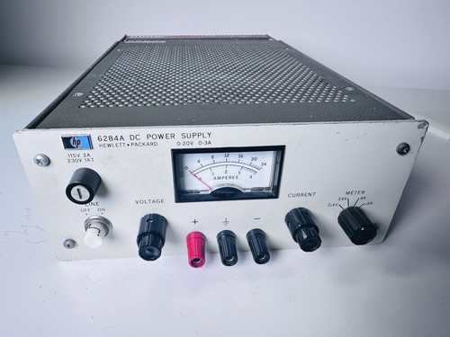 Vintage HP Hewlett Packard 6284A DC Power Supply 0-20V 0-3A Lab Bench Test Gear
