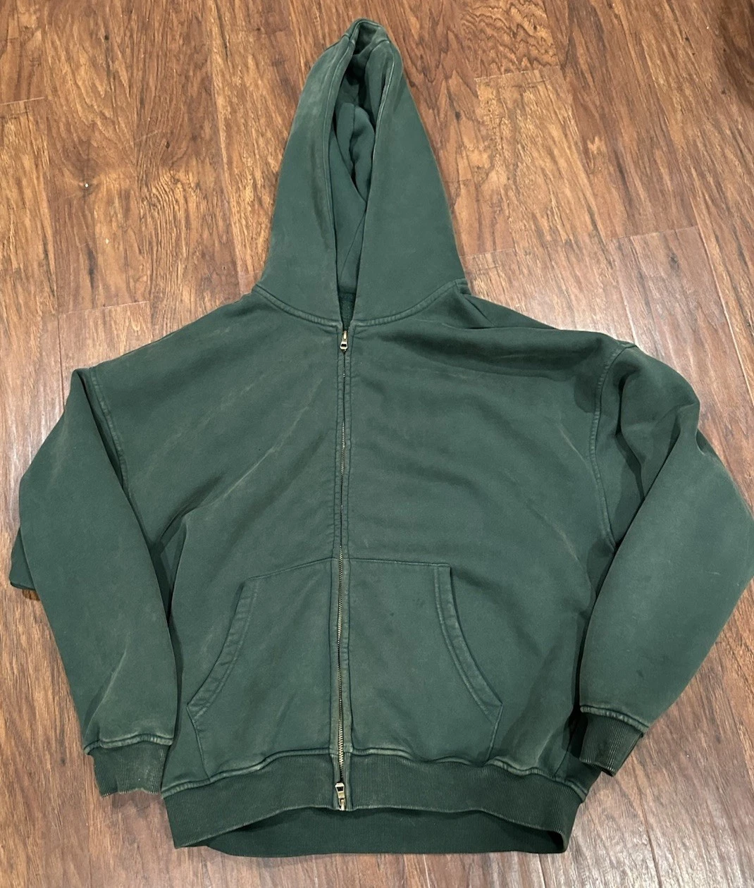 Thermal Lined Full Zip Heavy Hoodie Mens M Tall Green Sun Faded
Opens in a new window or tab