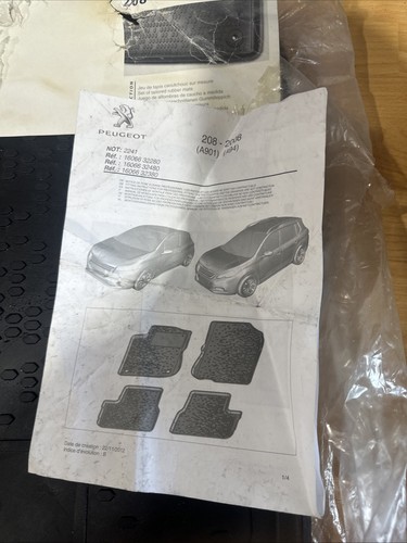 PSA Genuine Rubber Mats Fits Peugeot 208 2008 MKI 1606632380 - Picture 2 of 6