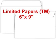 6" x 9" Booklet Envelope - 24 White Wove - Open Side- 6 x 9 - Jumbo Envelope