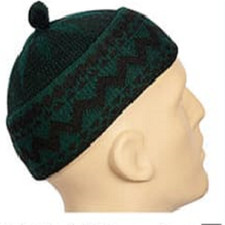 Men Kufi Hat Muslim Prayer Cap, Taqiyah, Topi, Islamic Beanie, Skullcap Green