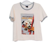 Walt Disneys Mickey Mouse Size L Vintage Poster Graphic Ringer T Shirt