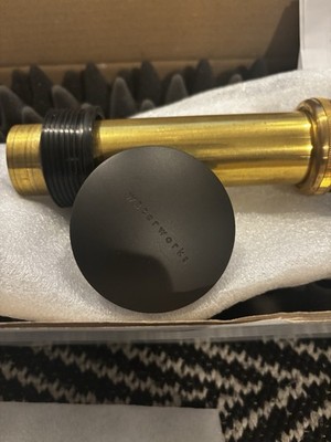 Waterworks .25 Push-Touch Waste and Overflow Drain DARK BRASS New (Open box)