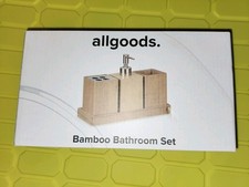 3 Piece Bamboo Bathroom Set New Bathroom Accessories Set
